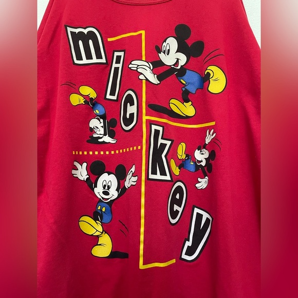 Mickey Mouse Vintage Paper Tag Rare Disney USA 2X Plus Red Womens Shirt Resort - Picture 6 of 15